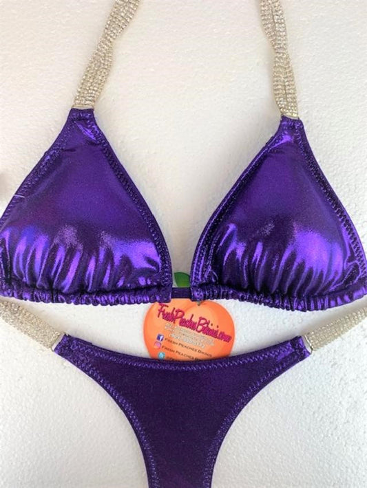 Competition Bikini SET Pro Top and Butterfly Pro Bottoms Deep Purple