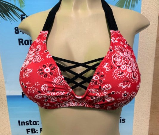 Britney Halter Red Bandana