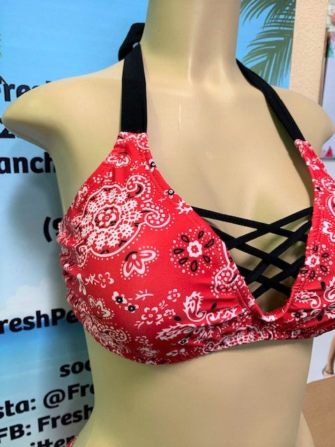 Britney Halter Red Bandana