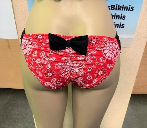 Paradise Bikini Bottoms Red Bandana