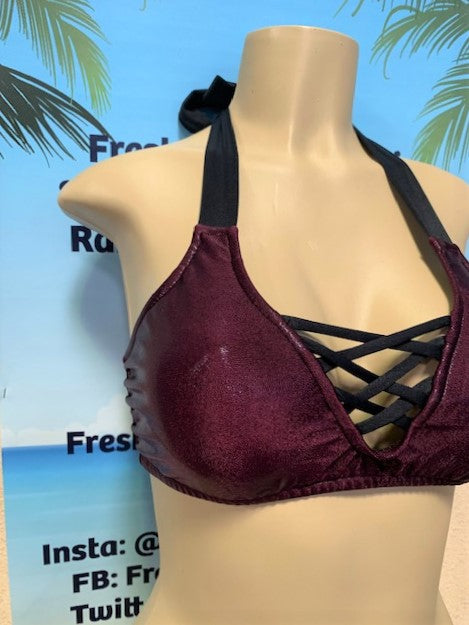 Britney Halter Maroon Metallic