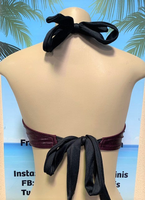 Britney Halter Maroon Metallic