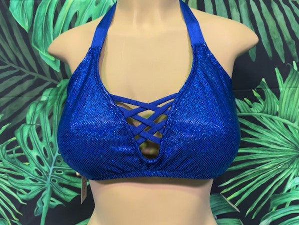 Britney Halter Royal Blue Hologram