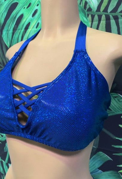 Britney Halter Royal Blue Hologram