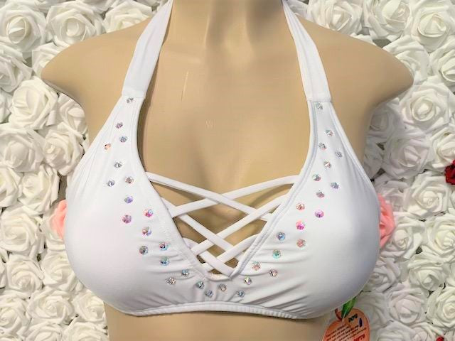 Britney Halter Bling Bling White