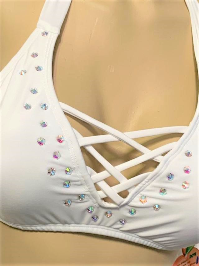 Britney Halter Bling Bling White