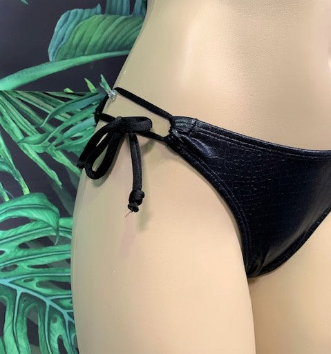 Cabo Tie Side Bottoms Black Cobra