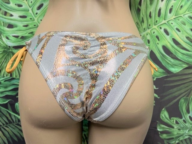 Cabo Tie Side Bottoms White Gold Swirl