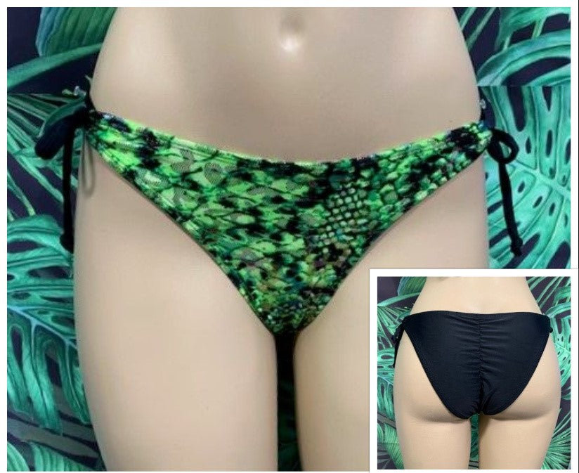 Cabo Tie Side Bottoms Green Chaos