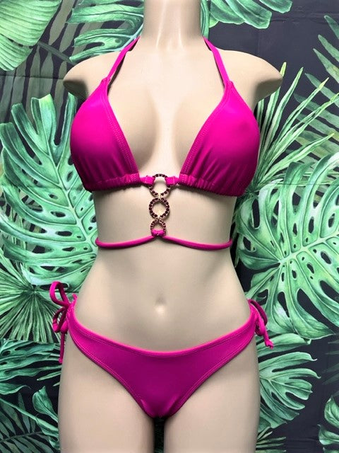 Cabo Tie Side Bottoms Passion Pink