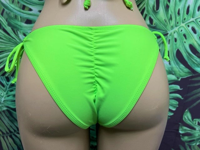 Cabo Tie Side Bottoms Neon Green