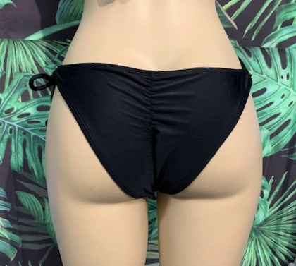 Bling Black Cabo Bottoms with Clear Crystals