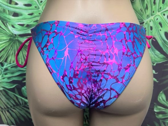 Cabo Tie Side Bottoms Blue Pink Webs