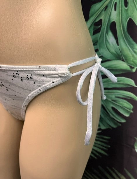 Thong Bottoms with Tie Sides White Lightning