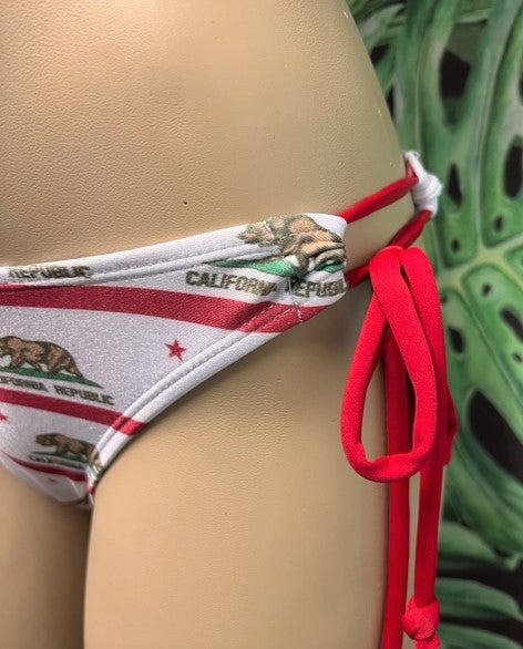 Cabo Tie Side Bottoms California Flag
