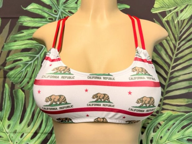 SALE Maxi Halter California Flag