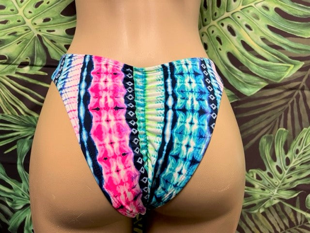 Cali Bottoms Turquoise Pink Tie Dye