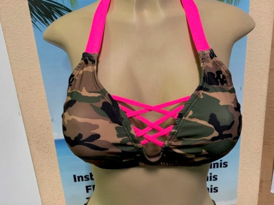 Britney Halter Army Camouflage and Hot Pink