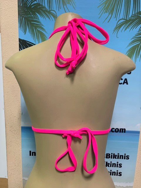 Layla Triangle Top Army Camouflage with Hot Pink