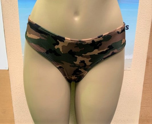 Tonga Bikini Bottoms Amry Camouflage with Bow