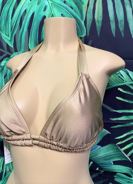 Lola Double String Bikini Top Champagne