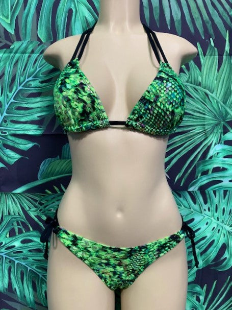 Cabo Tie Side Bottoms Green Chaos