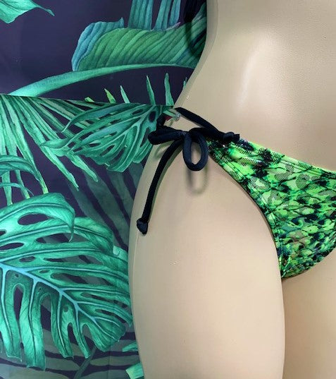 Cabo Tie Side Bottoms Green Chaos
