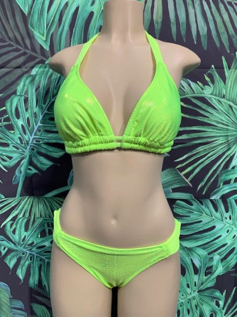 Paradise Bikini Bottoms Neon Yellow Cobra