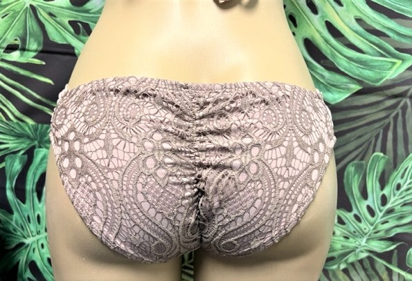 Paradise Bikini Bottoms Latte Lace