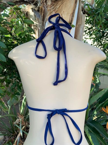 Layla Triangle Top Blue Gold Leopard