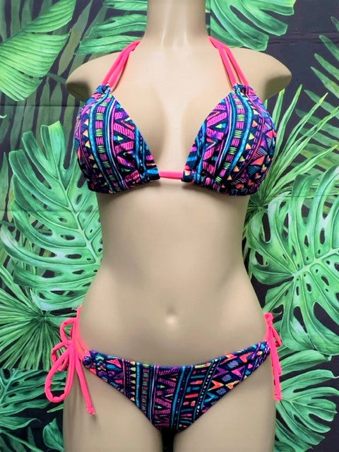 Cabo Tie Side Bottoms in Radical