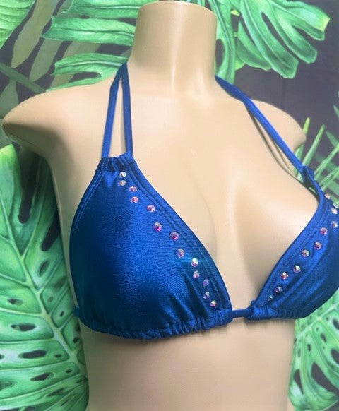 Bling Layla Crystal Bikini Top Goddess Sapphire