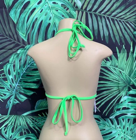 Layla Triangle Top Green Gold Zebra