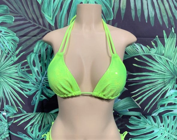 Layla Triangle Top Neon Yellow Cobra
