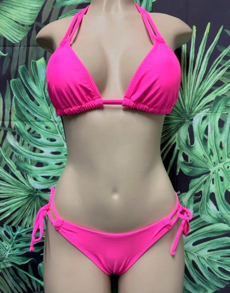 Layla Triangle Top Neon Pink