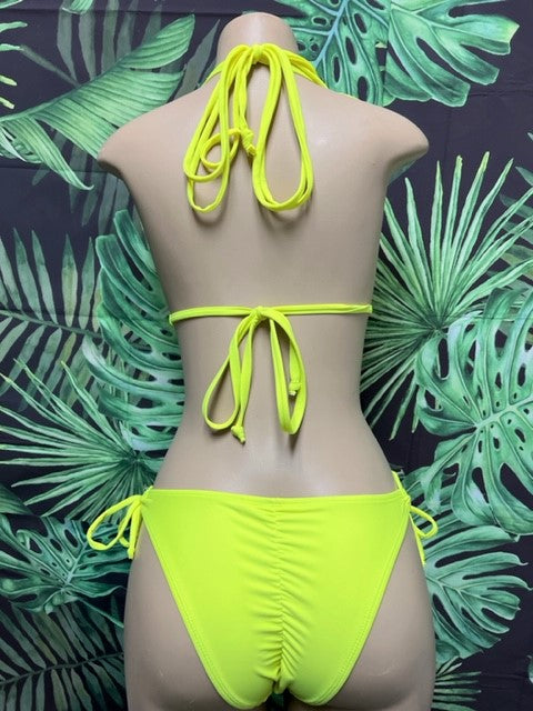 Layla Triangle Top Neon Yellow