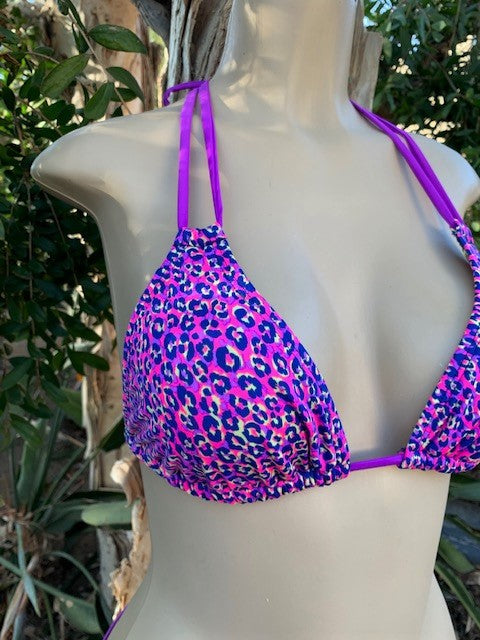 SALE Layla Triangle Top Lilac Baby Cheetah