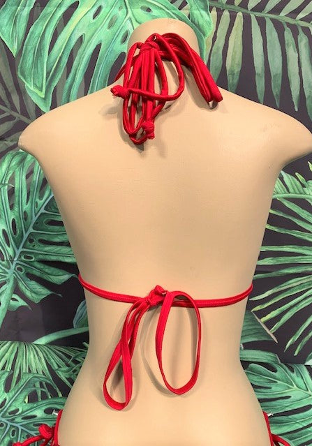 Layla Triangle Top New Red Metallic