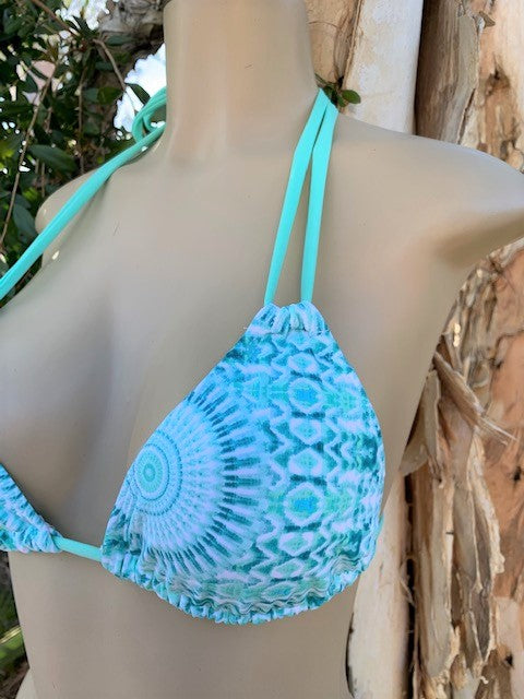 Layla Triangle Top Spearmint Tie Dye