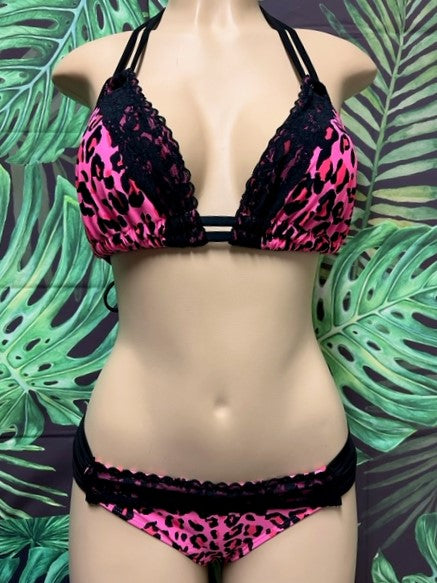 Lolita Double String Top Hot Pink Safari