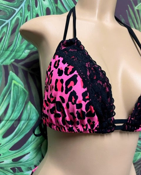 Lolita Double String Top Hot Pink Safari