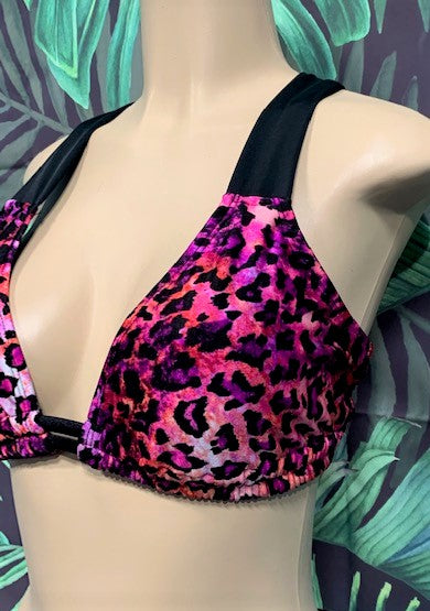 Lily Double String Top Purple Pink Cheetah