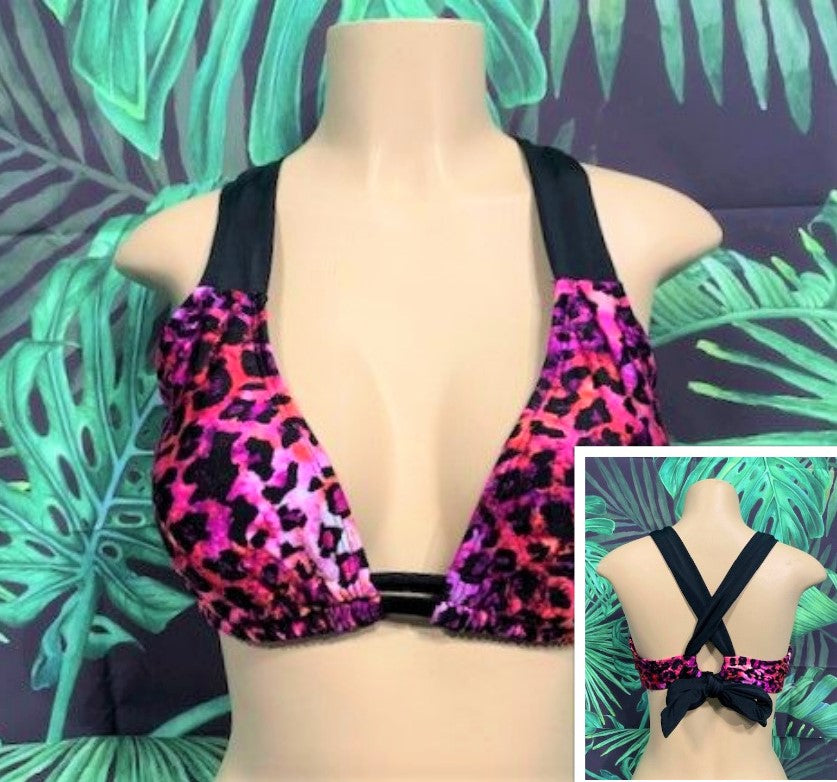 Lily Double String Top Purple Pink Cheetah