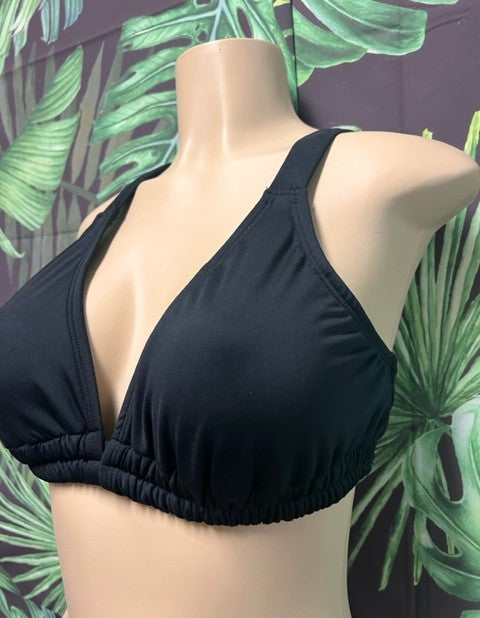 Lily Double String Top Solid Black