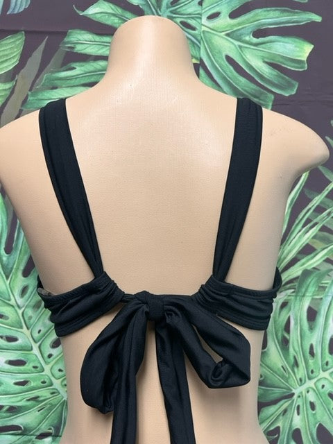Lily Double String Top Solid Black