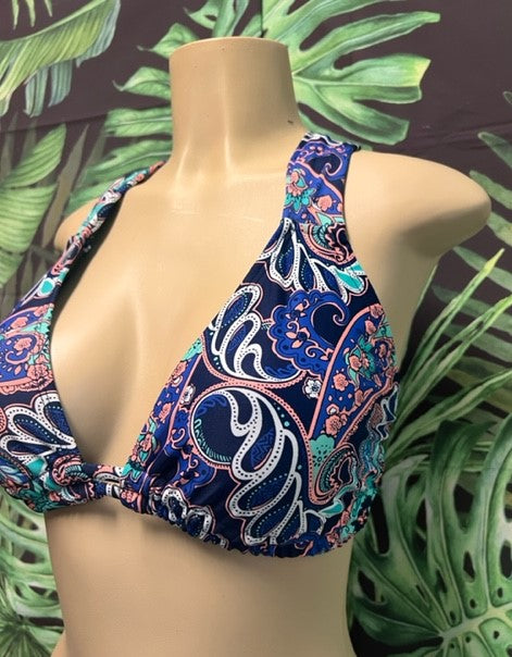 SALE Lily Double String Top Blue Paisley