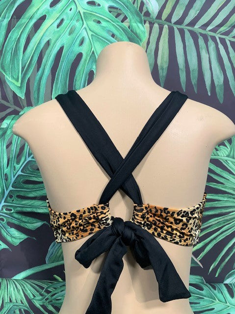 Lily Double String Top Brown Tiny Cheetah