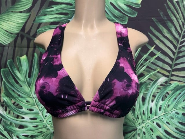 Lily Double String Top Plum Floral