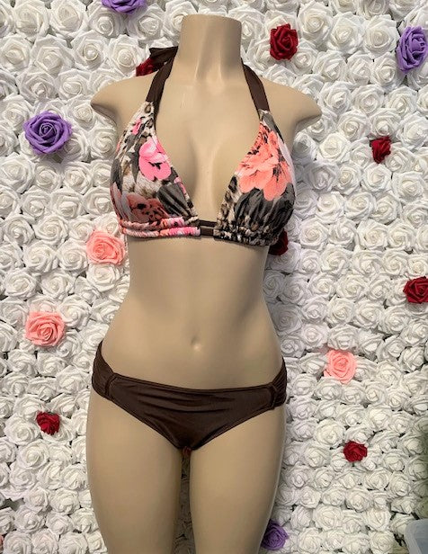 Lola Double String Bikini Top Romantic Leopard
