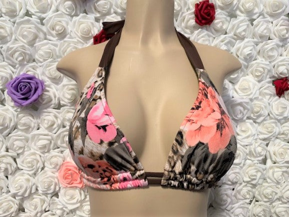 Lola Double String Bikini Top Romantic Leopard